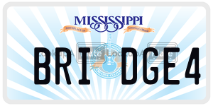 BRIDGE4  license plate in MS