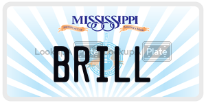BRILL  license plate in MS