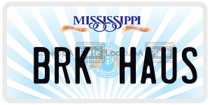 BRKHAUS  license plate in MS
