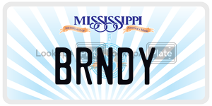 BRNDY  license plate in MS