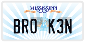 BROK3N  license plate in MS