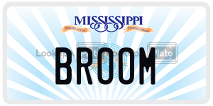 BROOM  license plate in MS