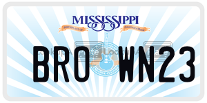 BROWN23  license plate in MS