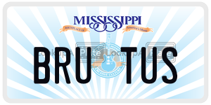 BRUTUS  license plate in MS