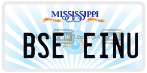 BSEEINU  license plate in MS