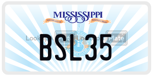 BSL35  license plate in MS