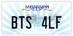BTS4LF  license plate in MS