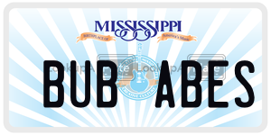 BUBABES  license plate in MS
