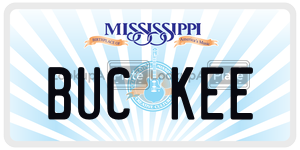 BUCKEE  license plate in MS