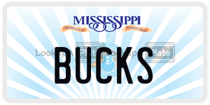 BUCKS  license plate in MS