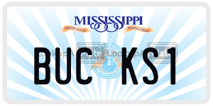 BUCKS1  license plate in MS