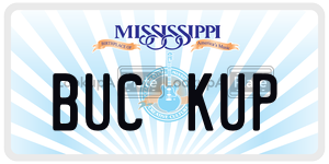 BUCKUP  license plate in MS
