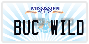 BUCWILD  license plate in MS