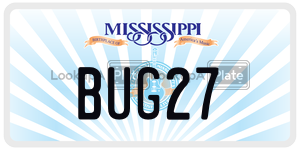 BUG27  license plate in MS