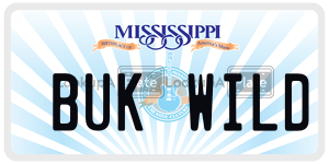 BUKWILD  license plate in MS
