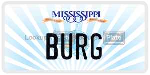 BURG  license plate in MS