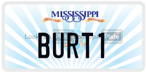 BURT1  license plate in MS