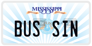 BUSSIN  license plate in MS