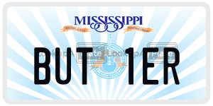 BUT1ER  license plate in MS