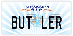 BUTLER  license plate in MS
