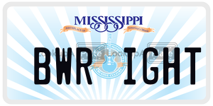 BWRIGHT  license plate in MS