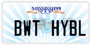 BWTHYBL  license plate in MS