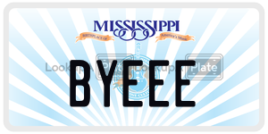 BYEEE  license plate in MS