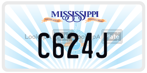 C624J  license plate in MS
