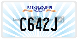 C642J  license plate in MS