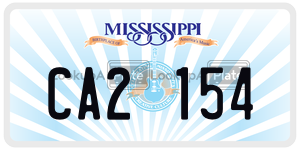 CA2154  license plate in MS