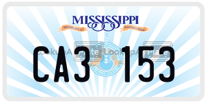 CA3153 license plate in Mississippi