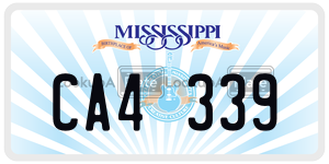CA4339  license plate in MS