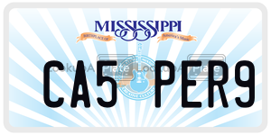 CA5PER9  license plate in MS