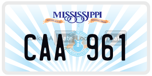CAA961  license plate in MS