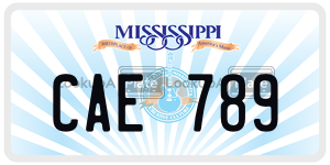 CAE789  license plate in MS