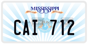 CAI712  license plate in MS