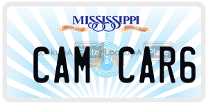 CAMCAR6  license plate in MS