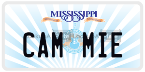 CAMMIE  license plate in MS