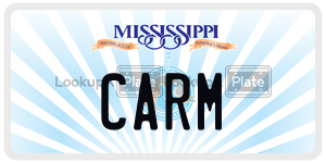 CARM  license plate in MS