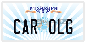 CAROLG  license plate in MS