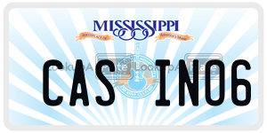 CASINO6  license plate in MS