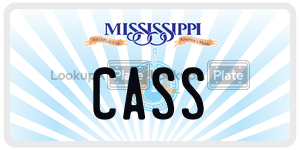 CASS  license plate in MS