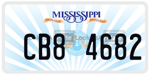 CB84682  license plate in MS