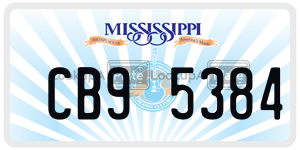 CB95384  license plate in MS