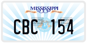 CBC154  license plate in MS
