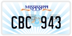 CBC943  license plate in MS