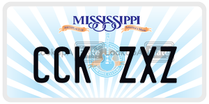 CCKZXZ  license plate in MS