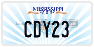 CDY23  license plate in MS