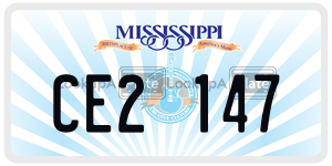CE2147  license plate in MS