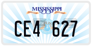 CE4627  license plate in MS